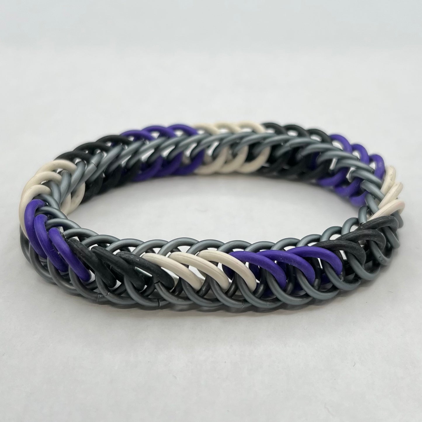 ASEXUAL PRIDE CHAINMAIL BRACELET
