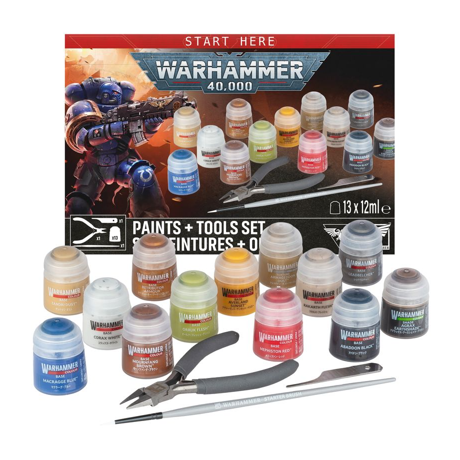 WARHAMMER 40,000 PAINT AND TOOLS SET 2026