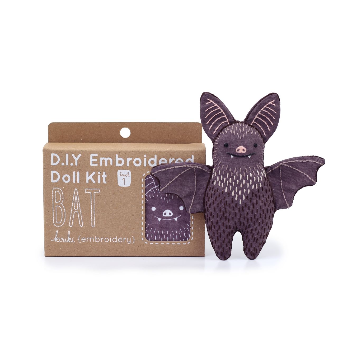 D.I.Y. BAT EMBROIDERED DOLL KIT