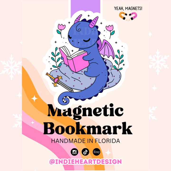 CUTE FANTASY DRAGON MAGNETIC BOOKMARK