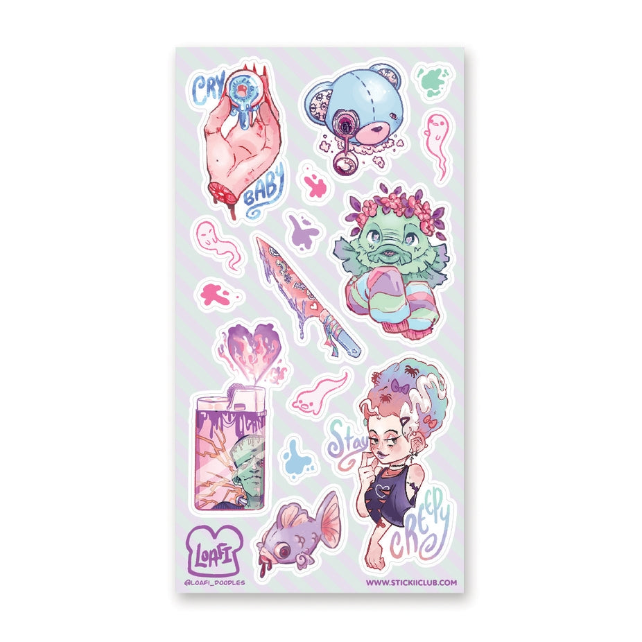 SWEET CREATURES OF DARKNESS STICKER SHEET
