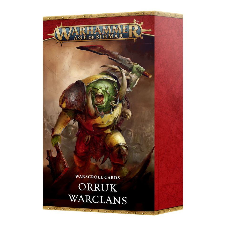 AGE OF SIGMAR ORRUK WARCLANS WARSCROLL CARDS (4E)