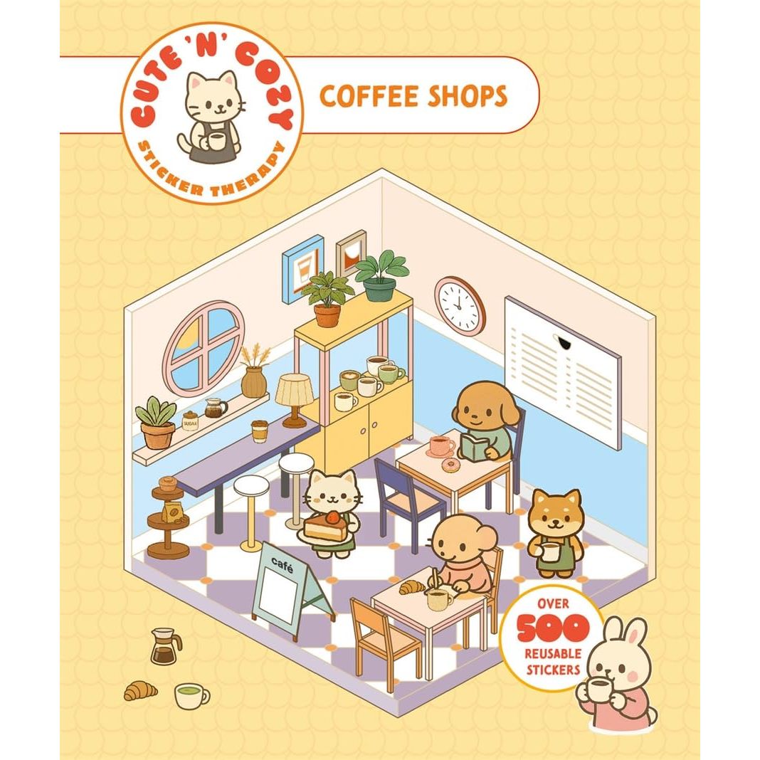 CUTE 'N' COZY STICKER THERAPY: COFFEE SHOPS