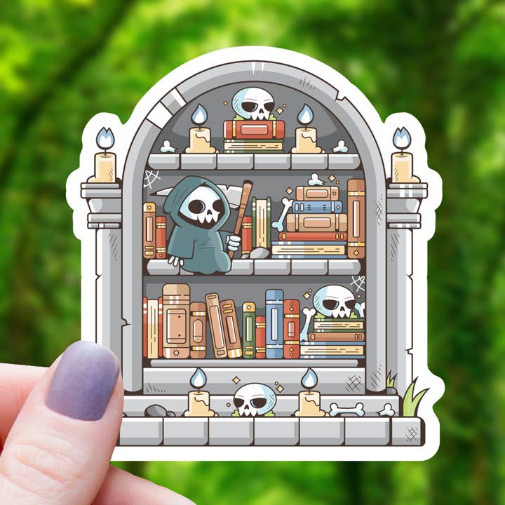 GRIM REAPER BOOKSHELF STICKER