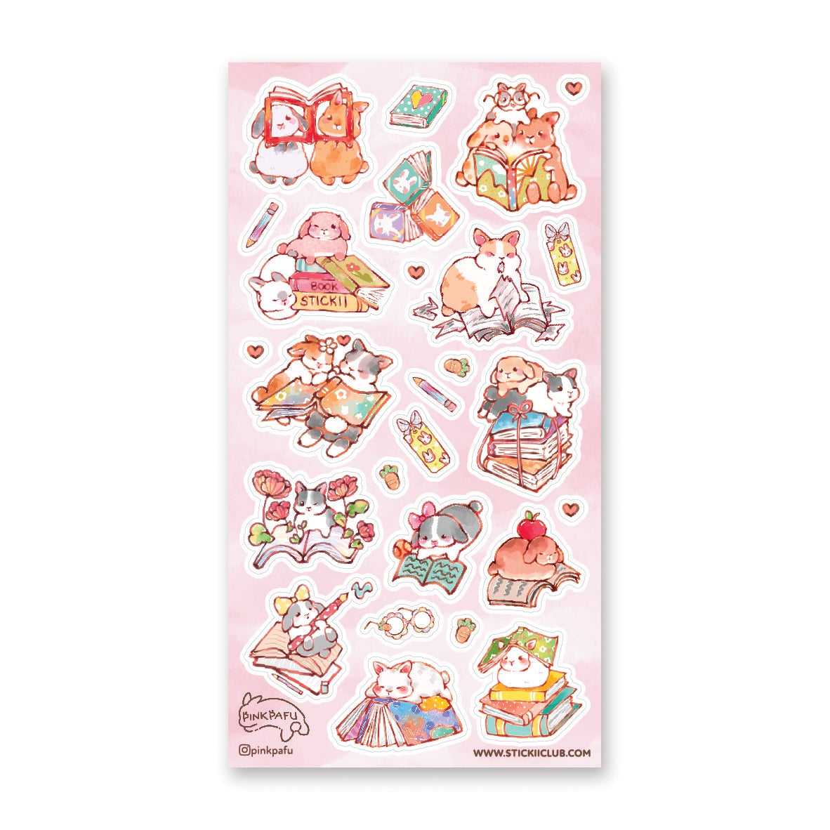 BOOKISH BUNNIES STICKER SHEET