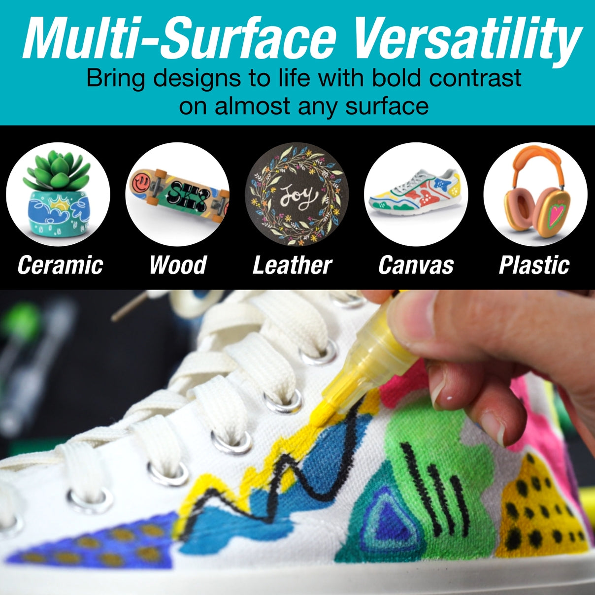 FABER-CASTELL BLACK & WHITE ACRYLIC MARKER SET