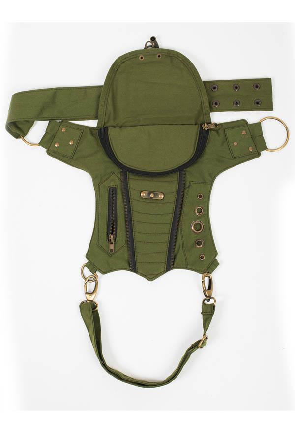 SLING HIP BAG WITH THIGH BELT (SAGE)