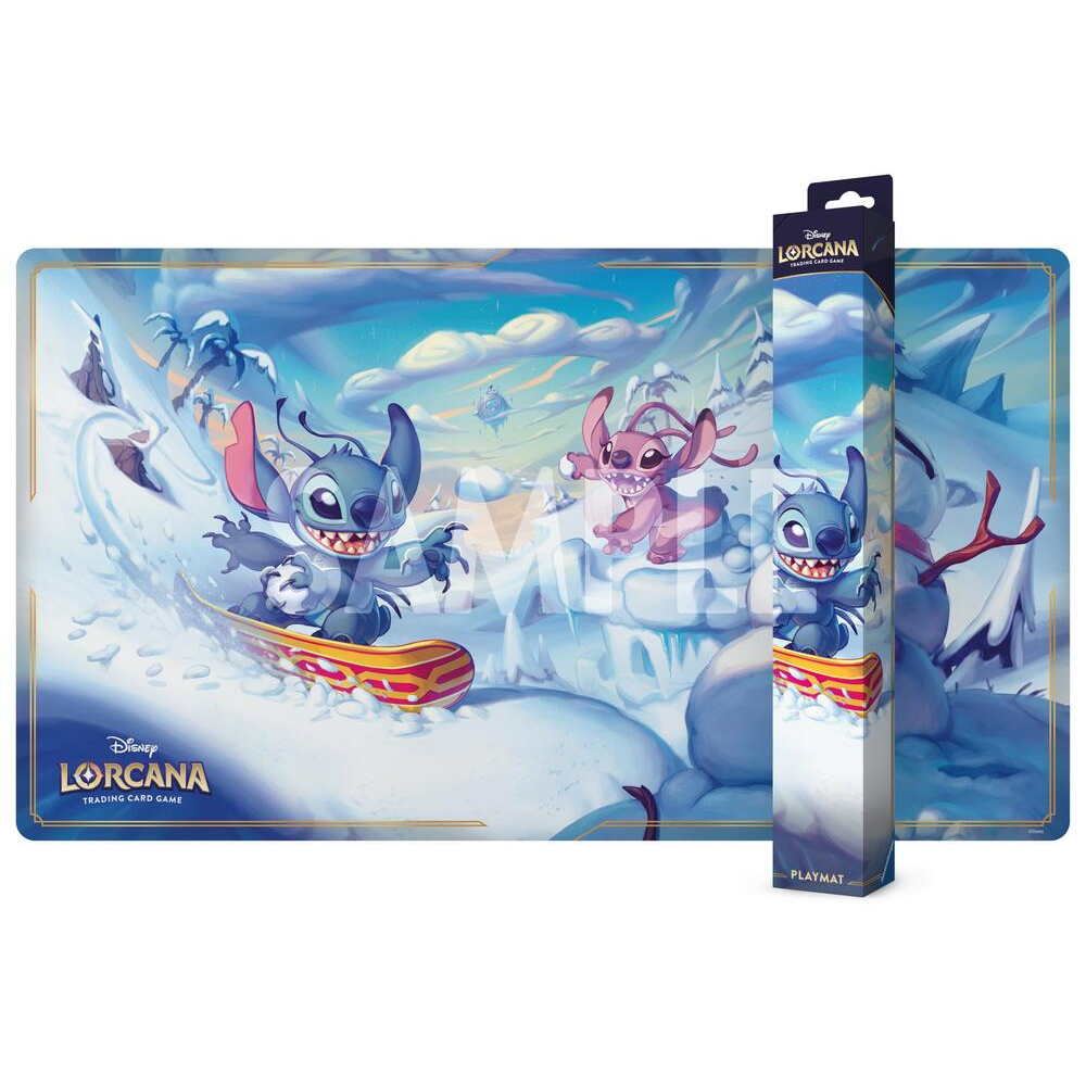 DISNEY LORCANA HYPERIA CITY PLAYMAT: SNOWBOARDING STITCH