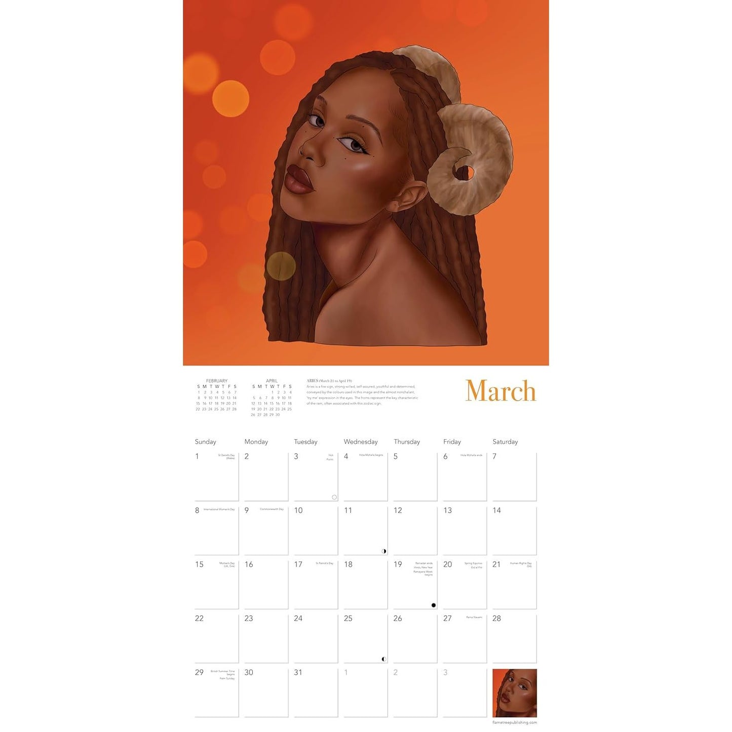 TIAHNI DAYES HOUSES OF THE ZODIAC 2026 WALL CALENDAR