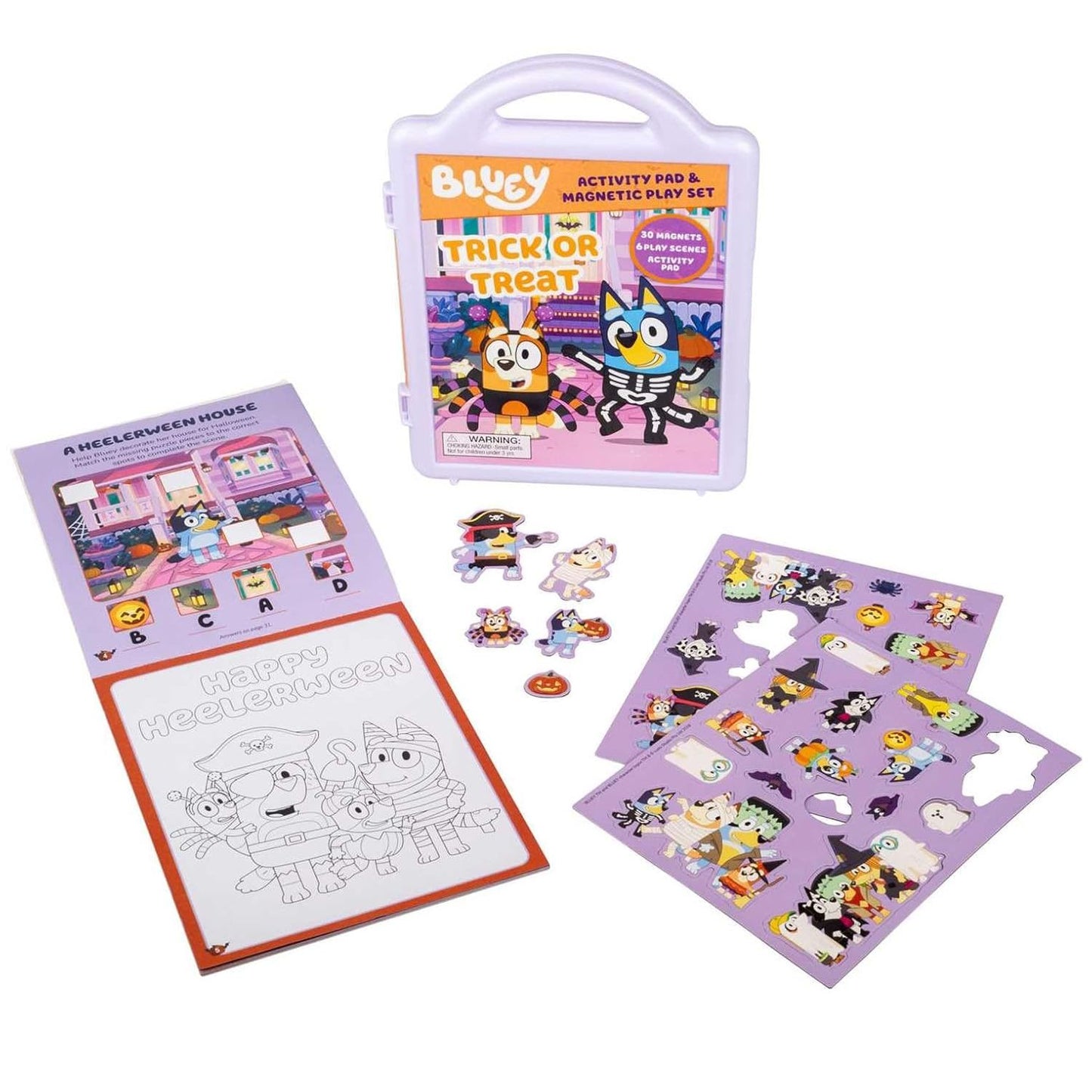 BLUEY TRICK OR TREAT ACTIVITY PAD AND PLAY SET