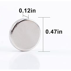12MM x 3MM MAGNETS - 25 QTY