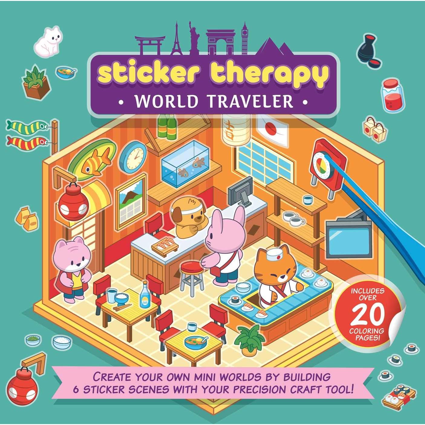 STICKER THERAPY WORLD TRAVELER