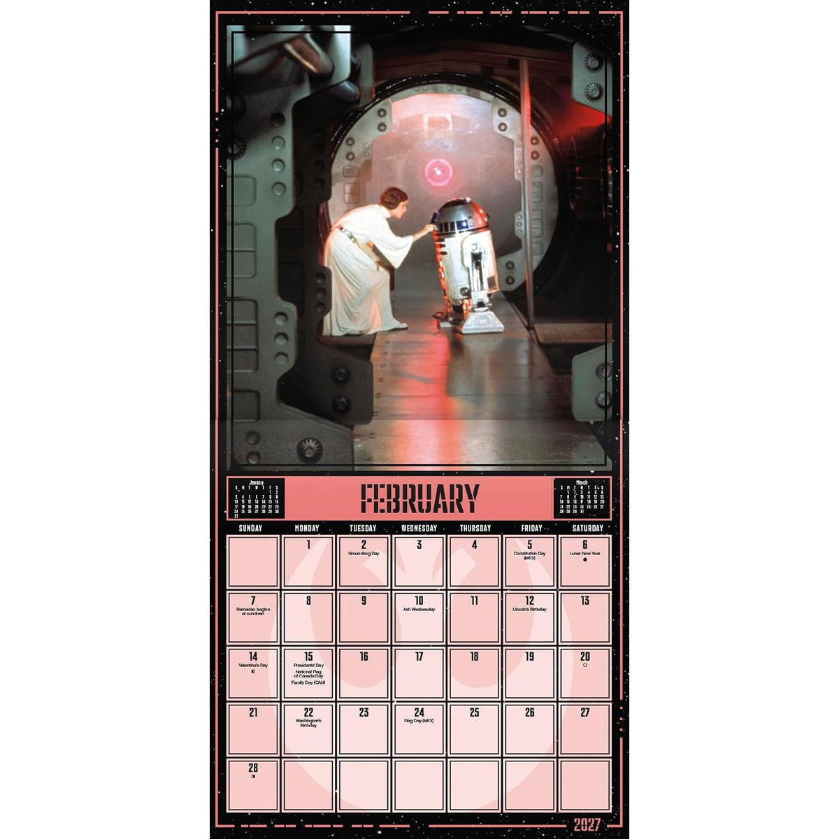 2027 STAR WARS 16 MONTH WALL CALENDAR