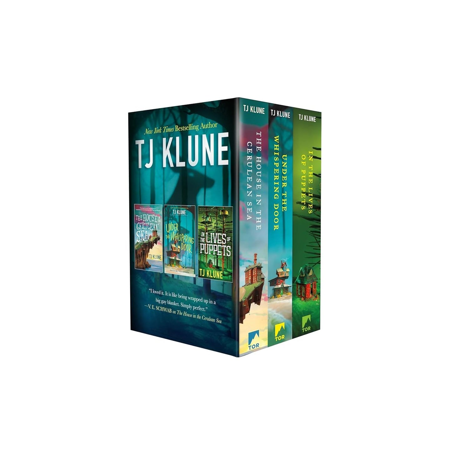 TJ KLUNE PAPERBACK COLLECTION: THE HOUSE OF THE CERULEAN SEA, UNDER THE WHISPERING DOOR, AND IN THE LIVES OF PUPPETS