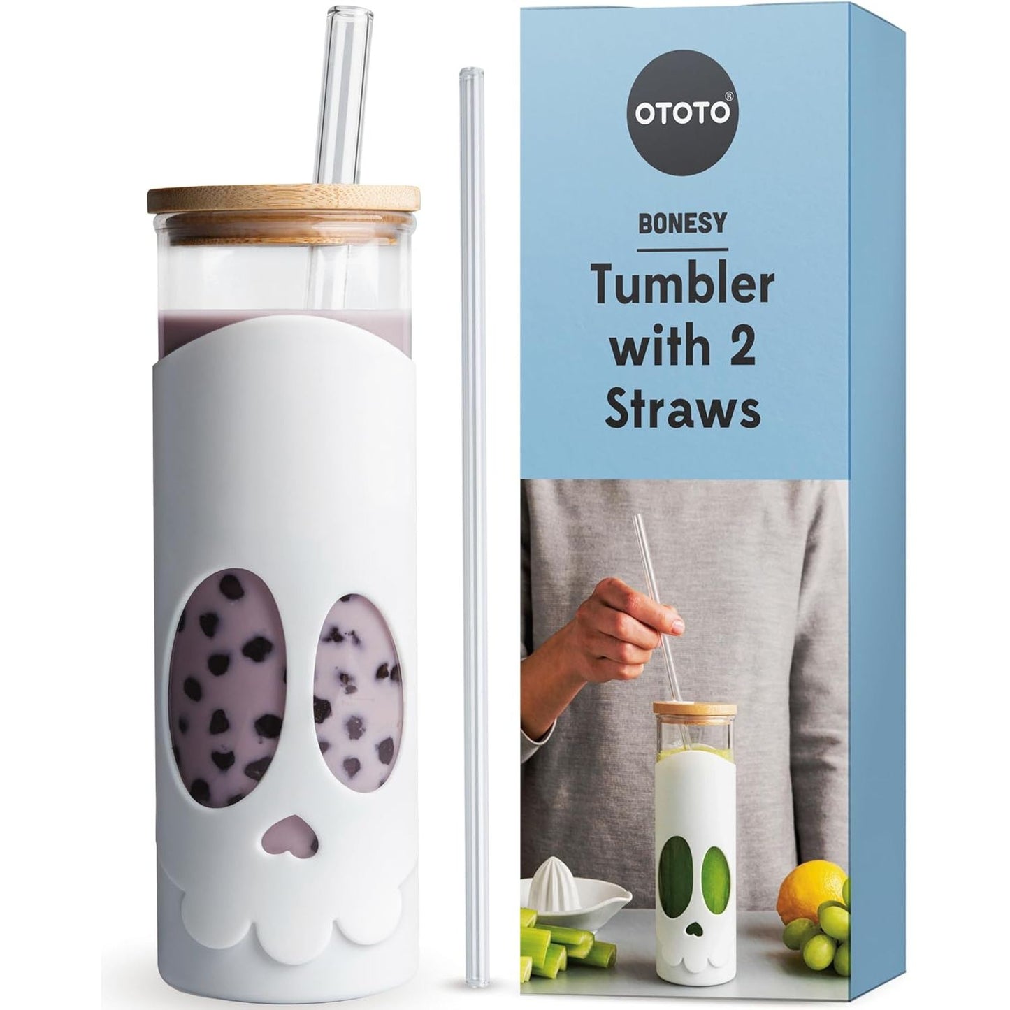 BONESY SKULL TUMBLER