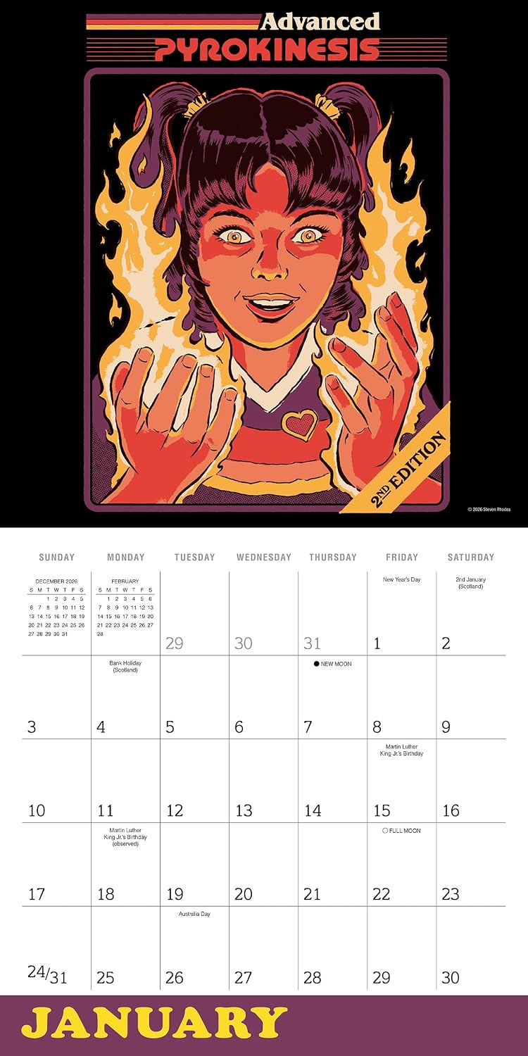 TWISTED NOSTALGIA 2027 WALL CALENDAR