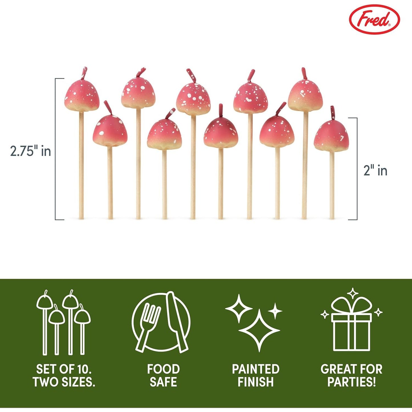 WOODLAND WICKS MUSHROOM SHAPED CAKE CANDLES