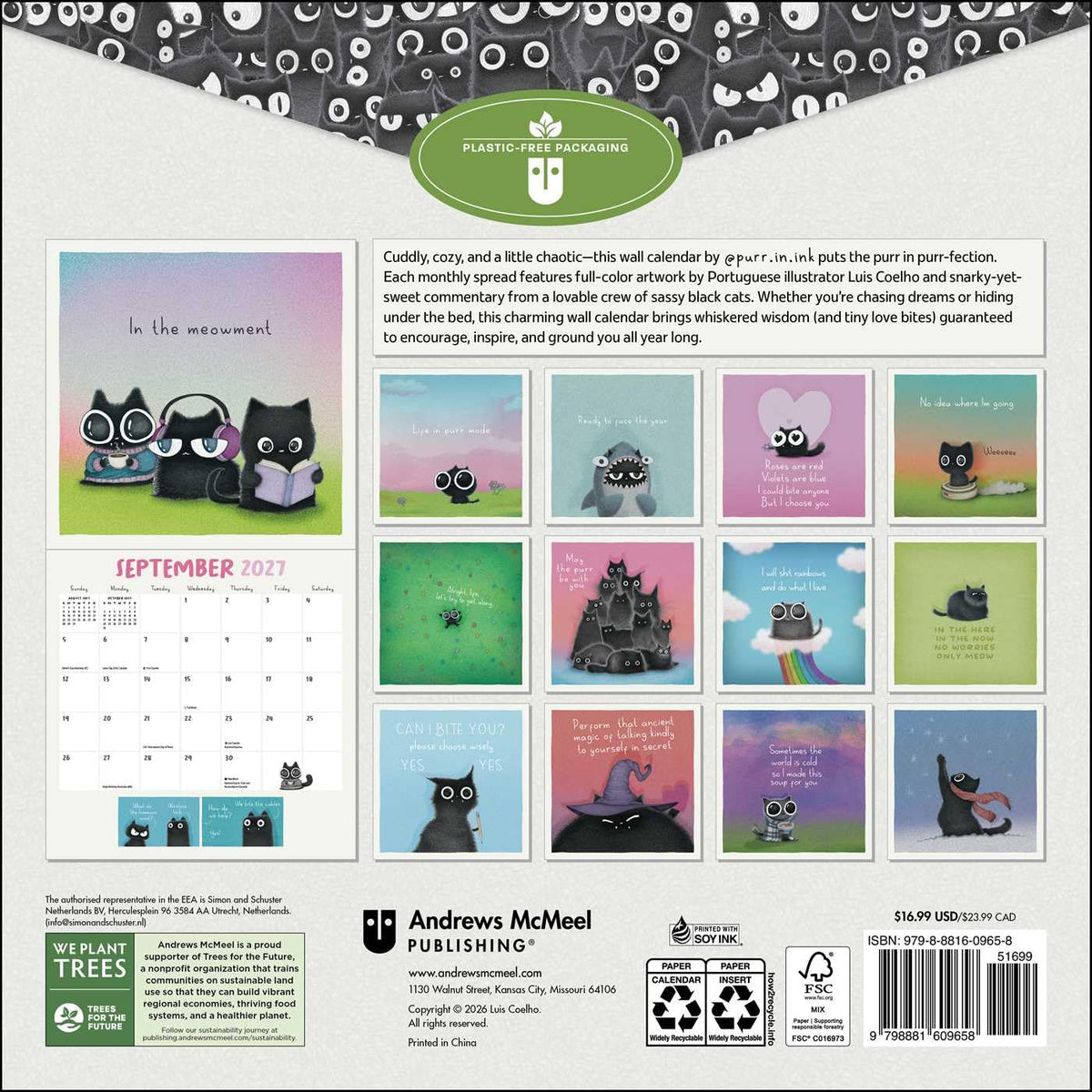 A YEAR OF PURRS 2027 WALL CALENDAR BY LUIS COELHO
