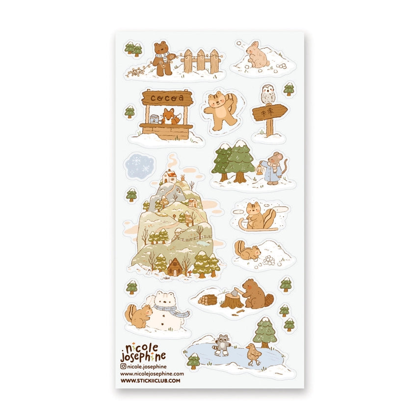 WOODLAND WINTER STICKER SHEET