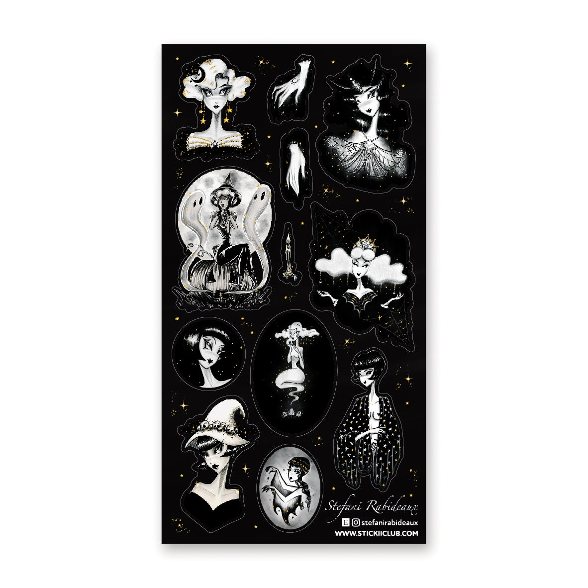 GLAM GHOULS STICKER SHEET