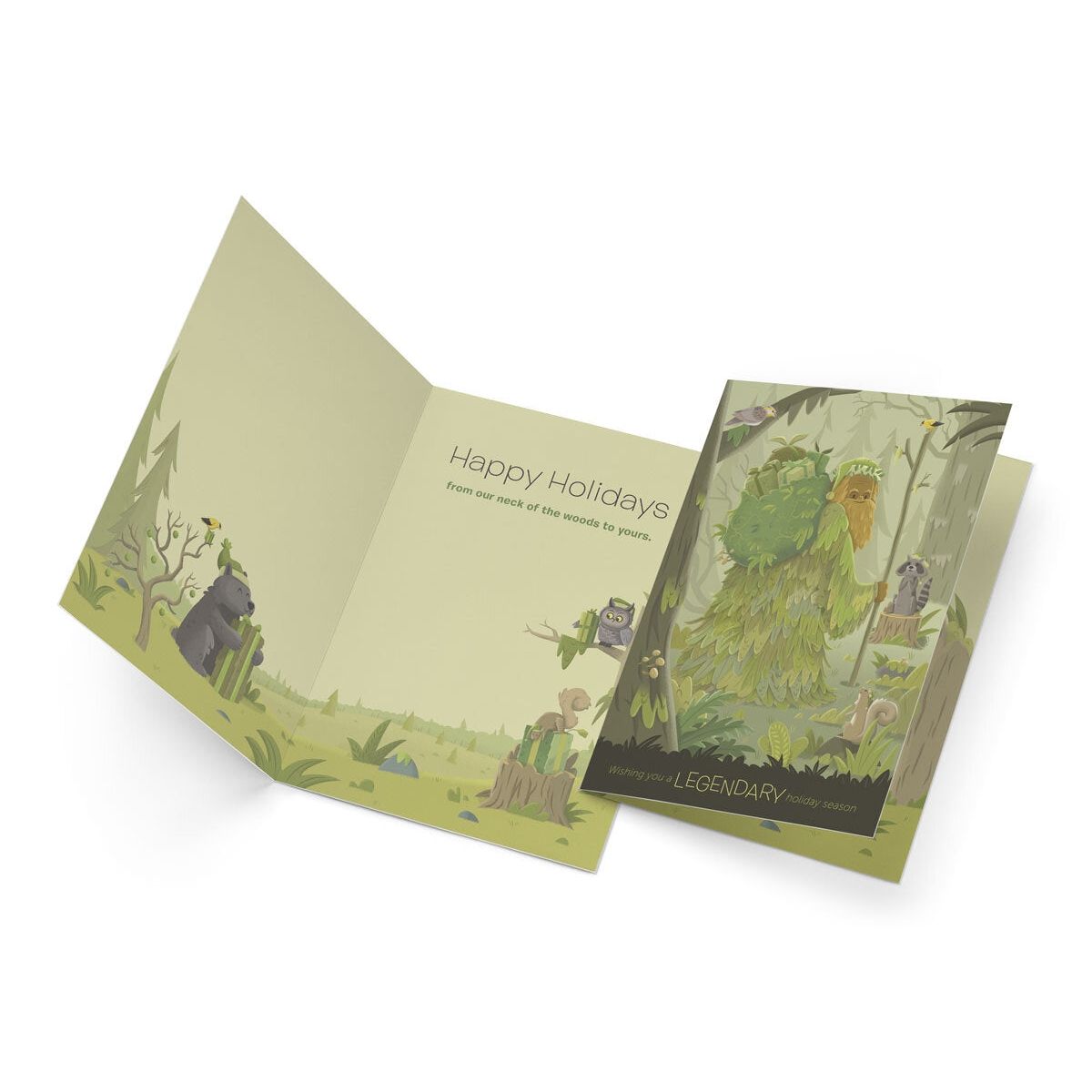 SASQUATCH HOLIDAY CARD BY HAZY DELL PRESS