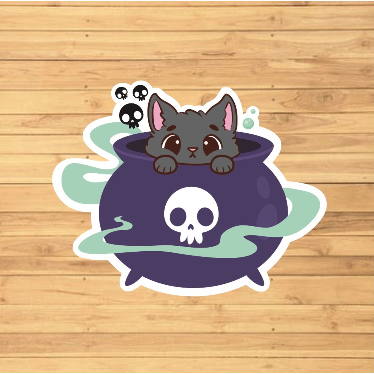 CAULDRON KITTY STICKER