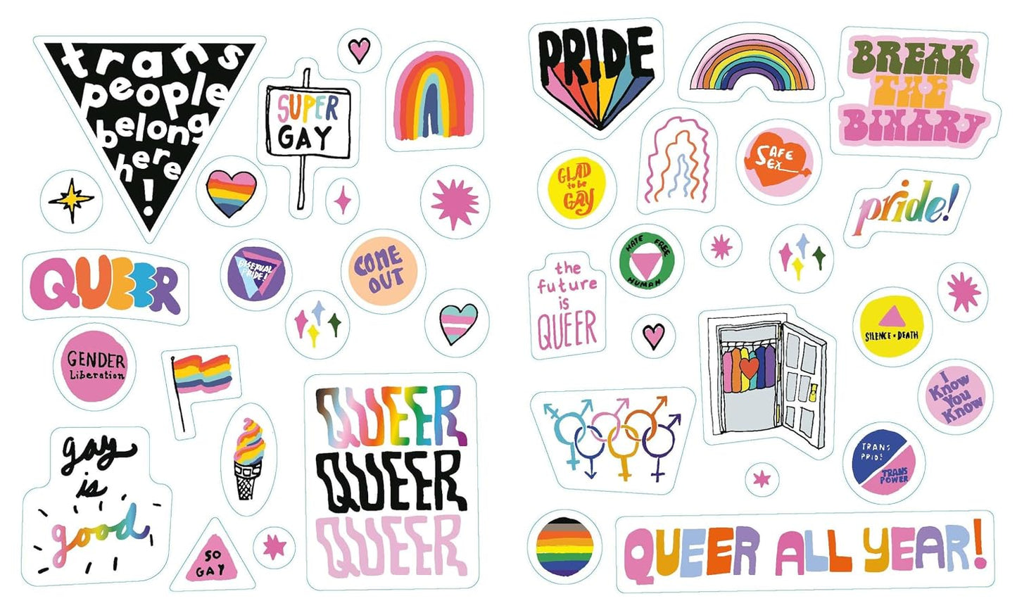 THE BIG BOOK OF QUEER STICKERS: INCLUDES 1,000+ STICKERS! BY ASHLEY MOLESSO AND CHESS NEEDHAM