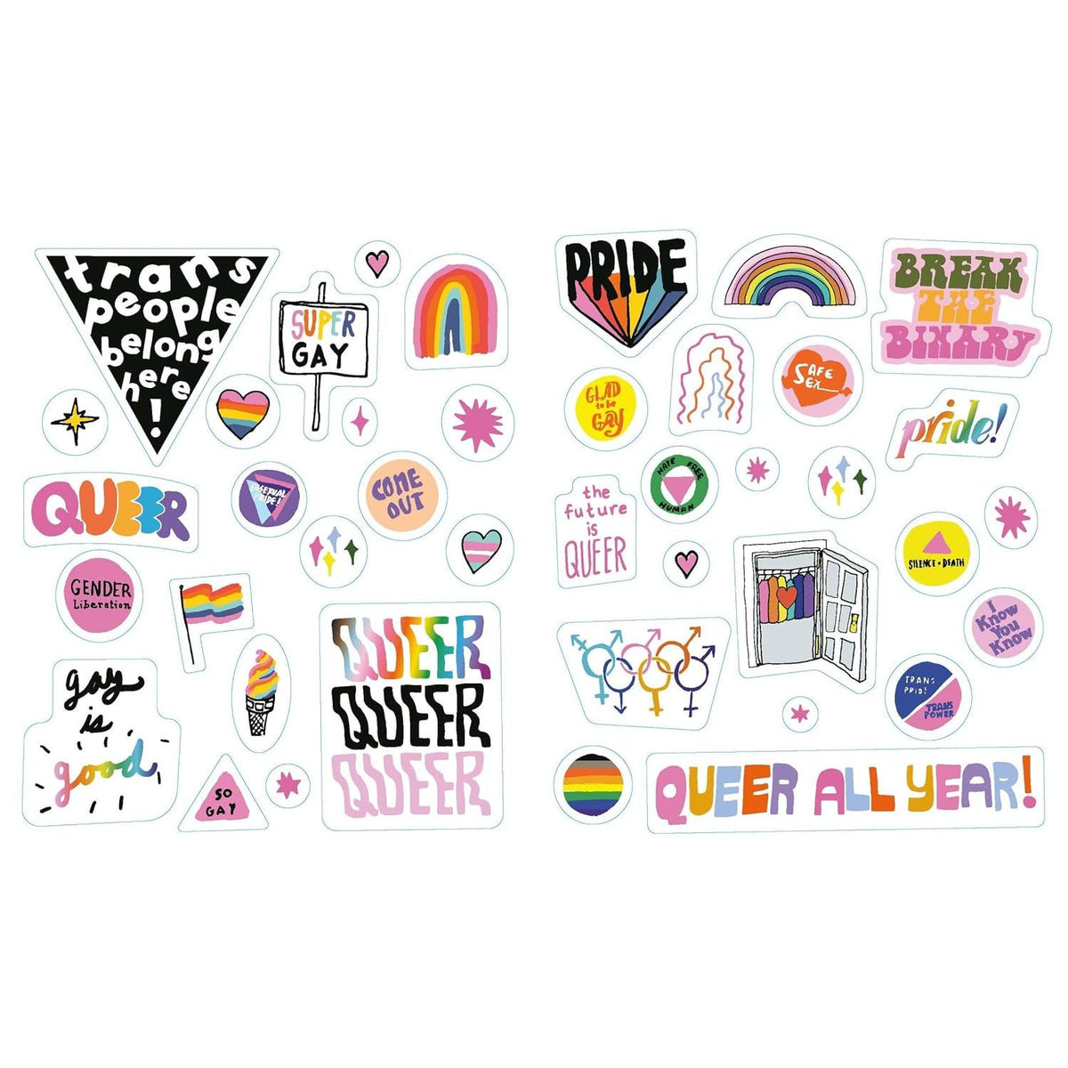 THE BIG BOOK OF QUEER STICKERS: INCLUDES 1,000+ STICKERS! BY ASHLEY MOLESSO AND CHESS NEEDHAM