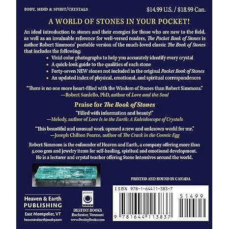 THE POCKET BOOK OF STONES: WHO THEY ARE AND WHAT THEY TEACH BY ROBERT SIMMONS