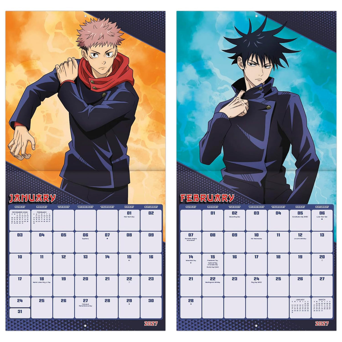 2027 JUJUTSU KAISEN 16 MONTH WALL CALENDAR