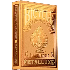 BICYCLE PLAYING CARDS METALLUXE ORANGE