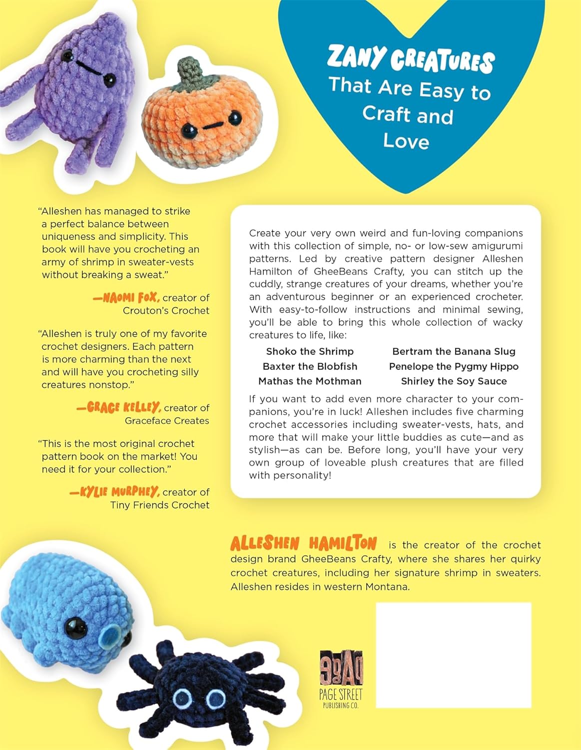 QUIRKY AMIGURUMI: 30 LOW-SEW CROCHET PATTERNS FOR CUTE & SILLY CREATURES BY ALLESHEN HAMILTON