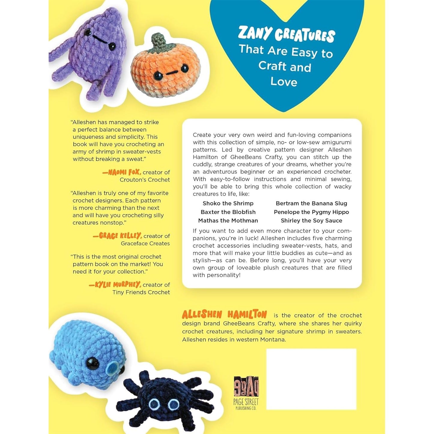 QUIRKY AMIGURUMI: 30 LOW-SEW CROCHET PATTERNS FOR CUTE & SILLY CREATURES BY ALLESHEN HAMILTON