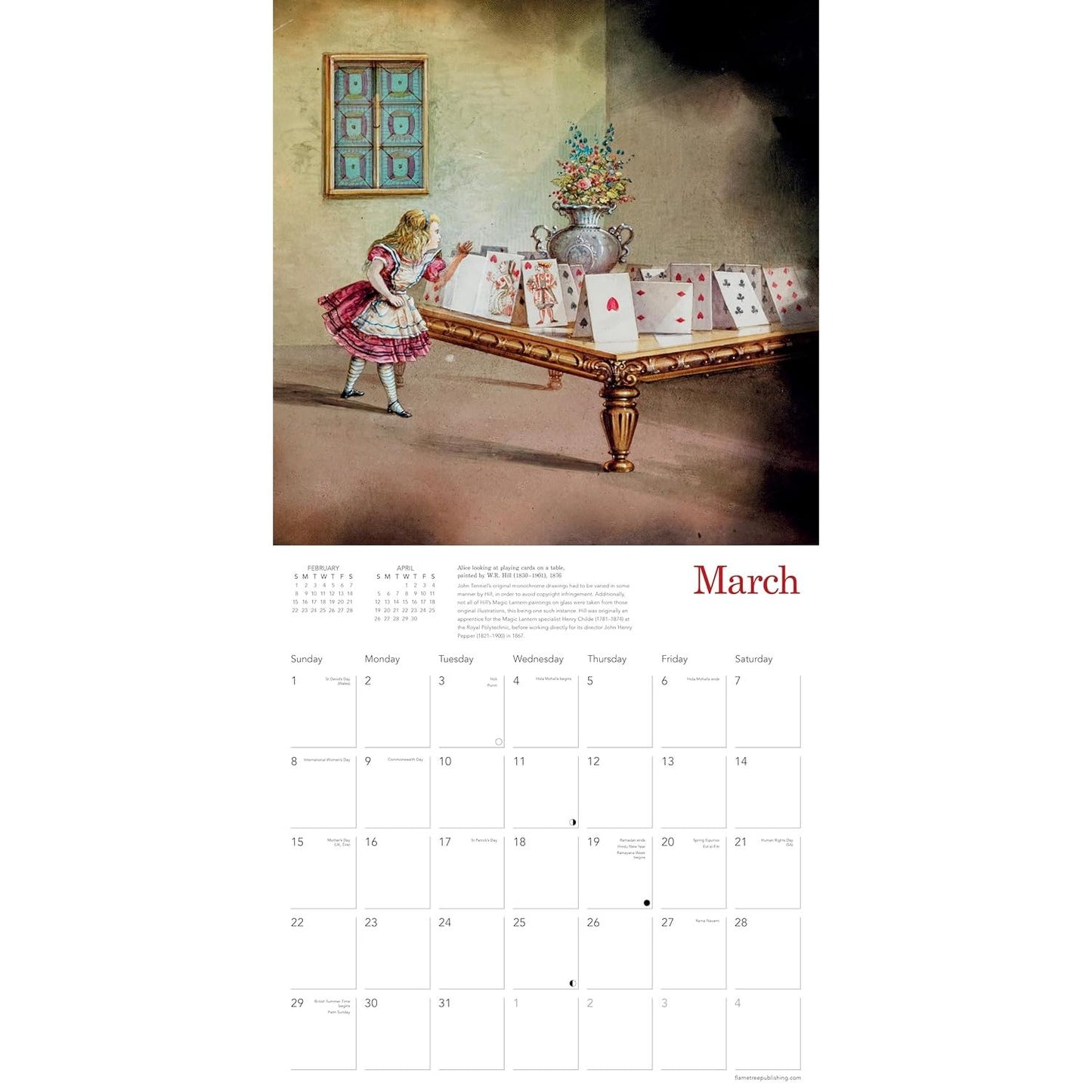 ALICE'S ADVENTURES IN WONDERLAND WALL CALENDAR 2026