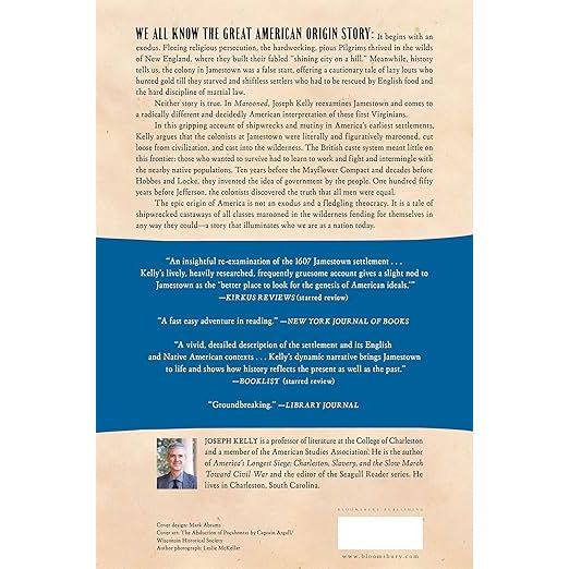 MAROONED: JAMESTOWN, SHIPWRECK, AND A NEW HISTORY OF AMERICA'S ORIGIN BY JOSEPH KELLY