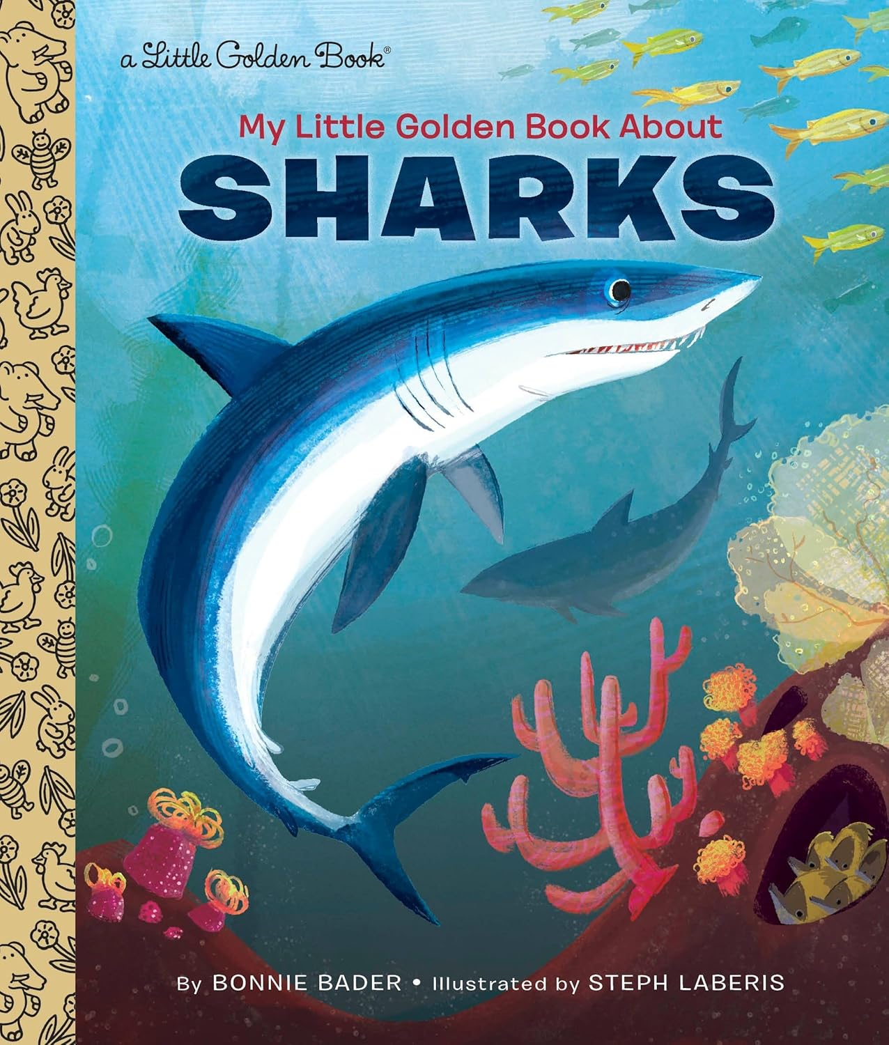 MY LITTLE GOLDEN BOOK ABOUT SHARKS BY BONNIE BADER
