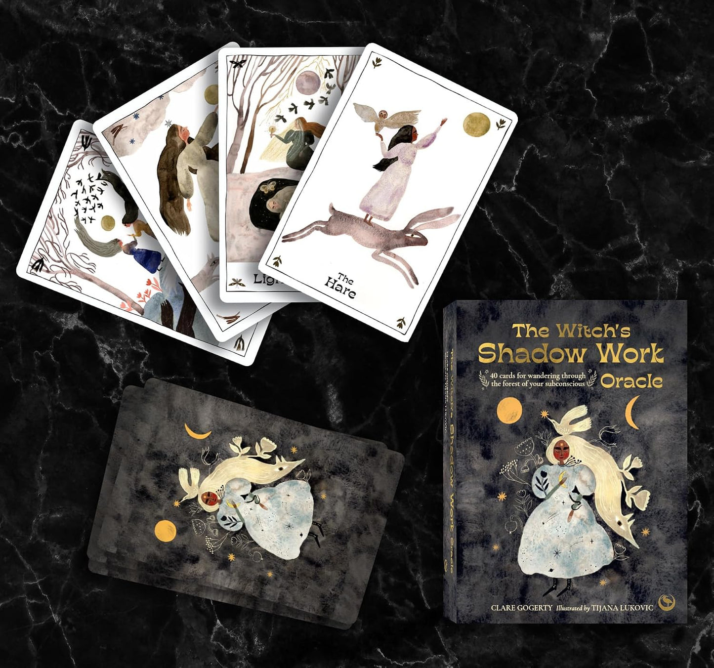 THE WITCH'S SHADOW WORK ORACLE: 40 CARDS FOR WANDERING THROUGH THE FOREST OF YOUR SUBCONSCIOUS BY CLARE GOGERTY AND TIJANA LUKOVIC