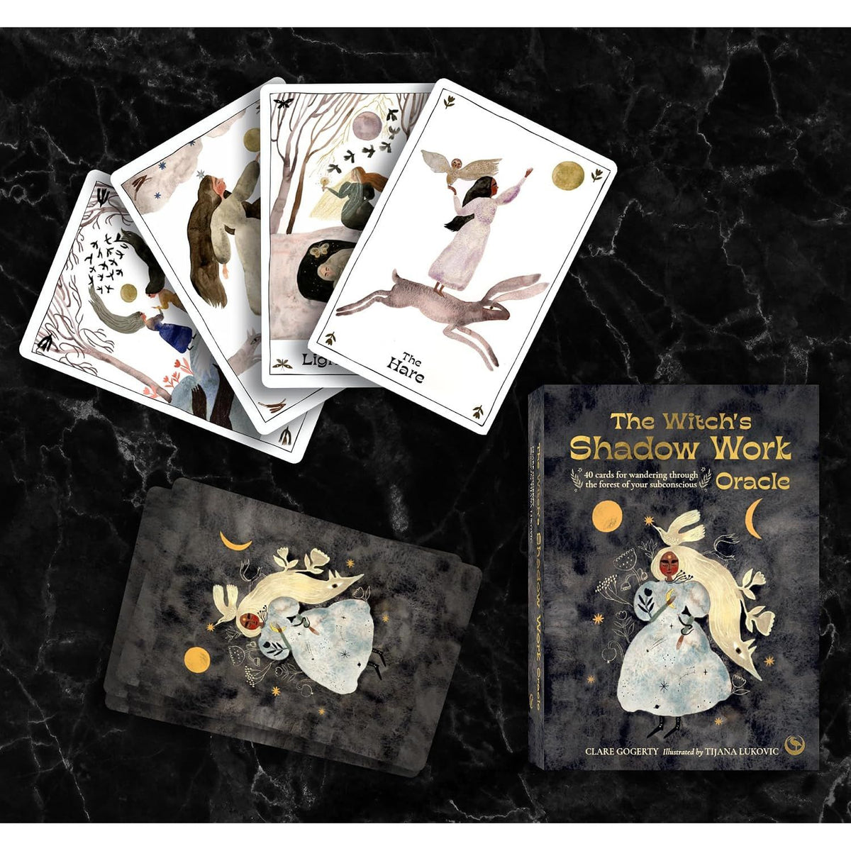 THE WITCH'S SHADOW WORK ORACLE: 40 CARDS FOR WANDERING THROUGH THE FOREST OF YOUR SUBCONSCIOUS BY CLARE GOGERTY AND TIJANA LUKOVIC