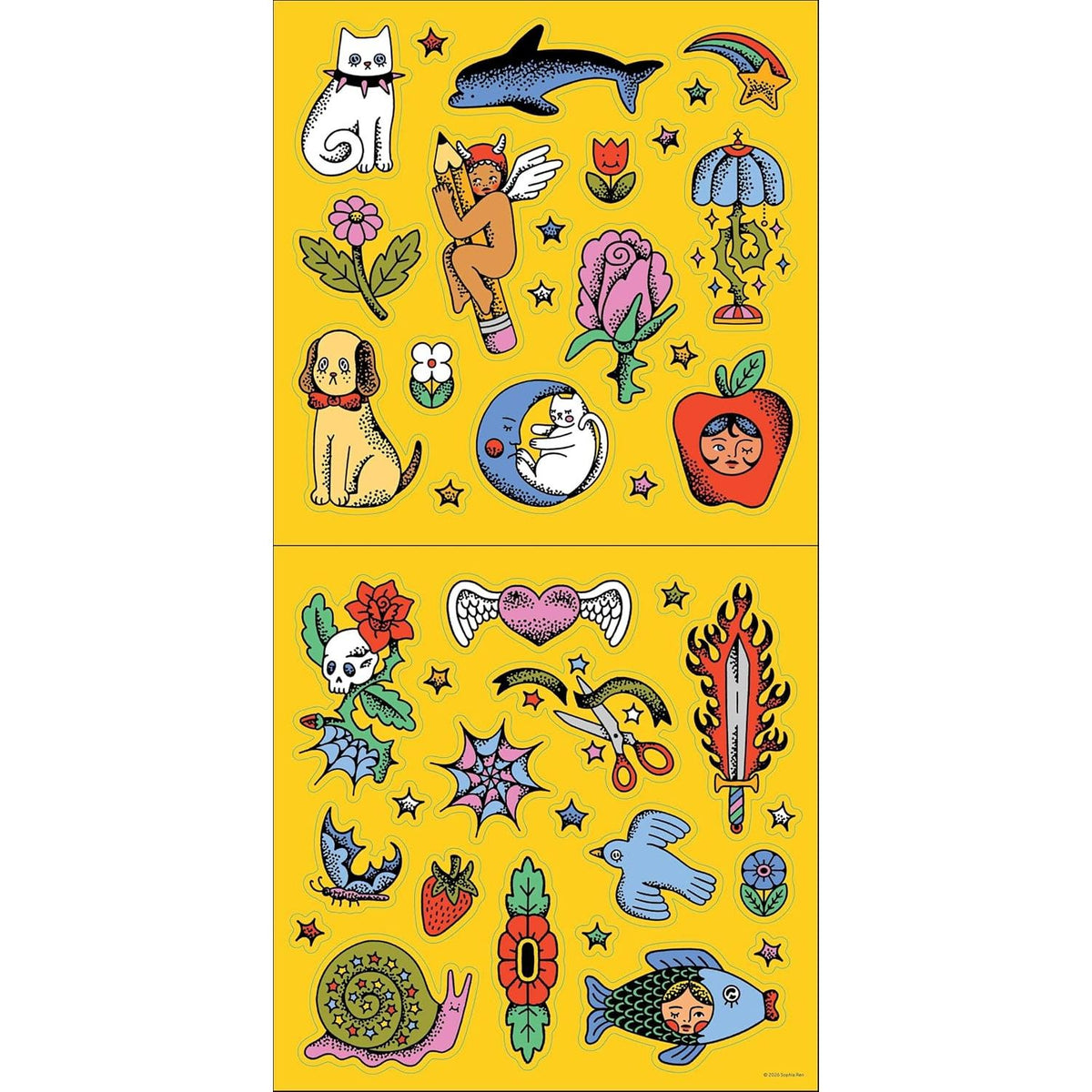 REN-O-GRAPHICS 2027 WALL CALENDAR WITH STICKERS BY SOPHIA REN