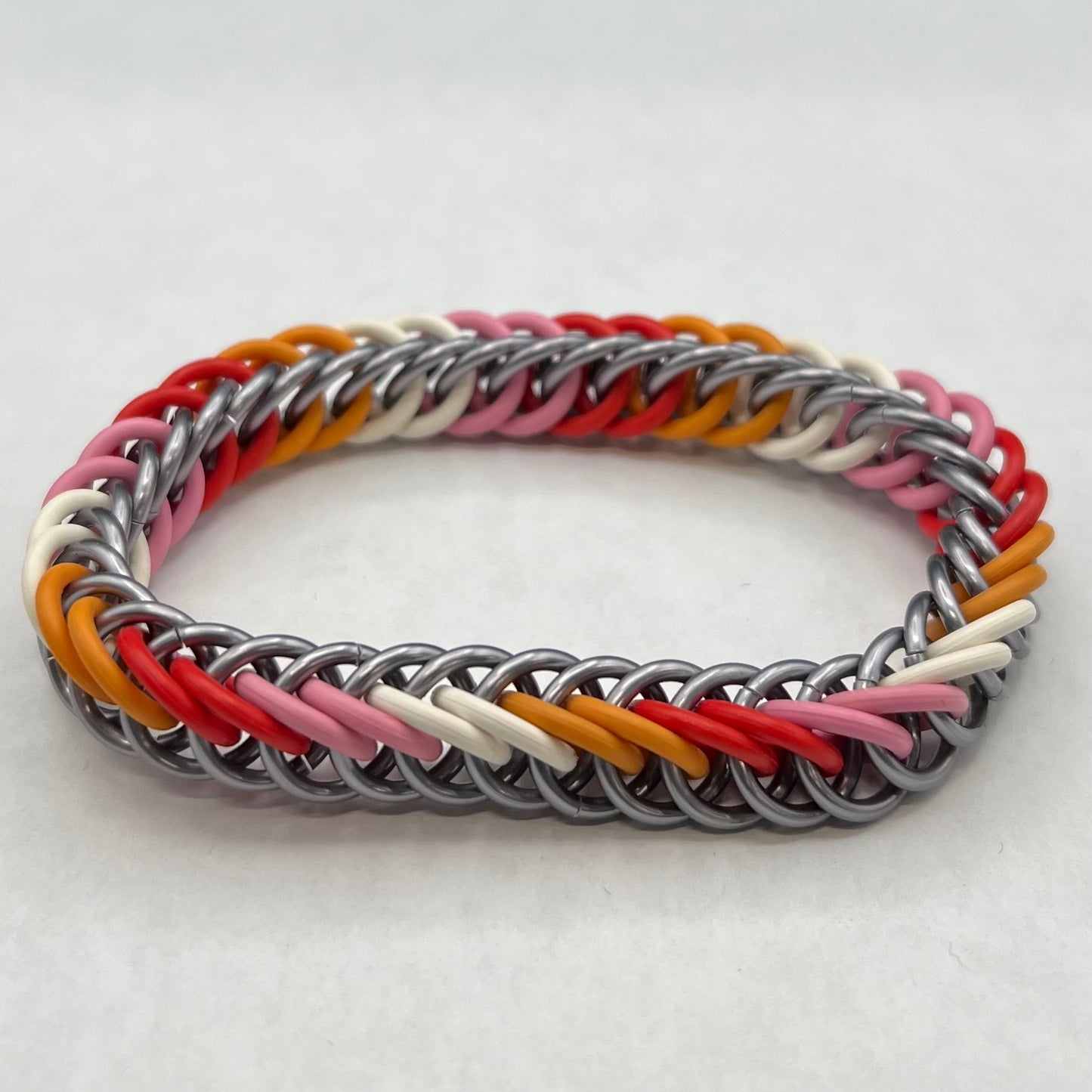 LESBIAN PRIDE CHAINMAIL BRACELET
