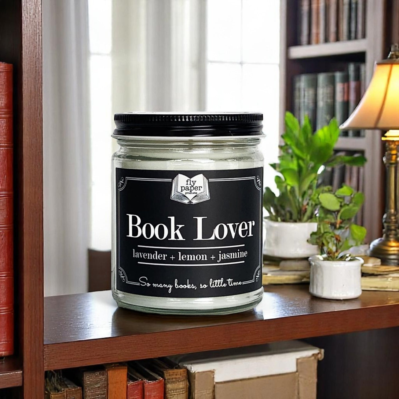 BOOK LOVER JAR CANDLE