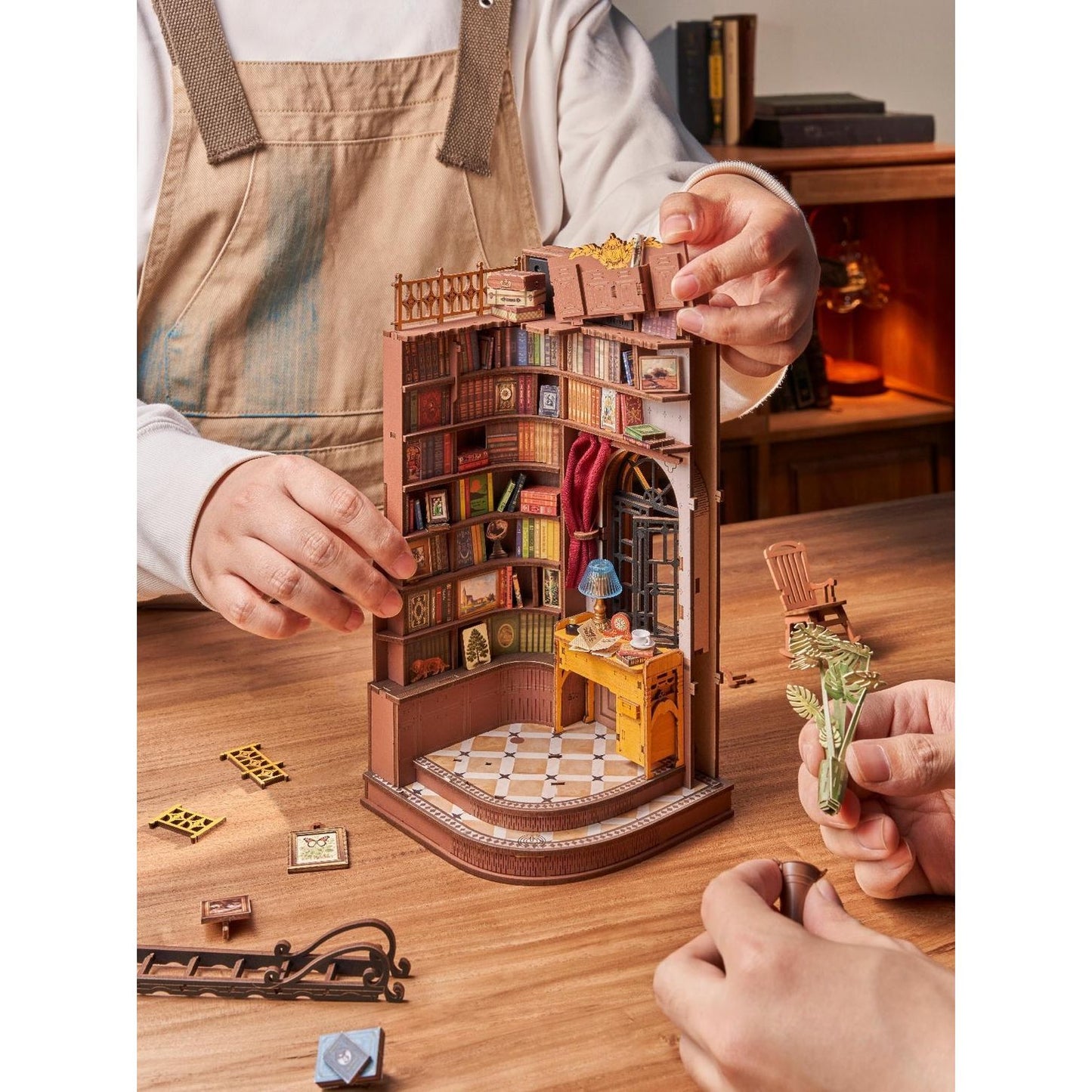SILENT CORNER STUDY 3-D WOODEN BOOK NOOK KIT