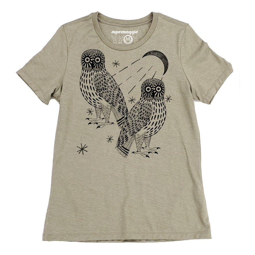MAGIC OWLS WOMEN'S TEE BY SUPERMAGGIE