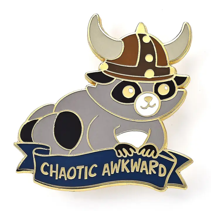 CHAOTIC AWKWARD RACCOON PIN