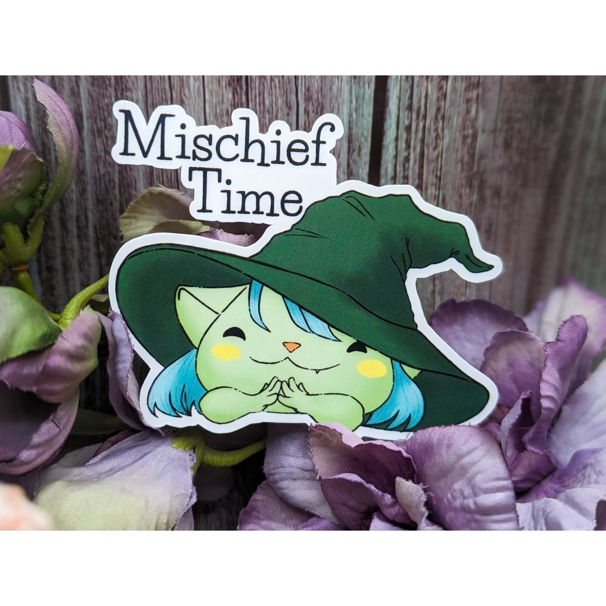 MISCHIEF WITCH CAT STICKER