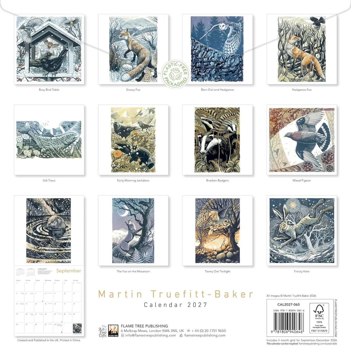 MARTIN TRUEFITT-BAKER WALL CALENDAR 2027