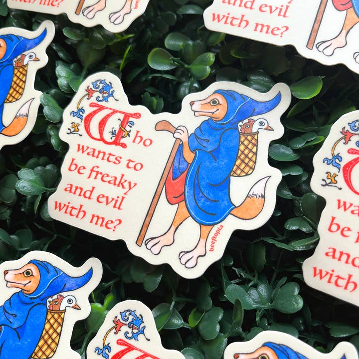 MEDIEVAL FOX VINYL STICKER