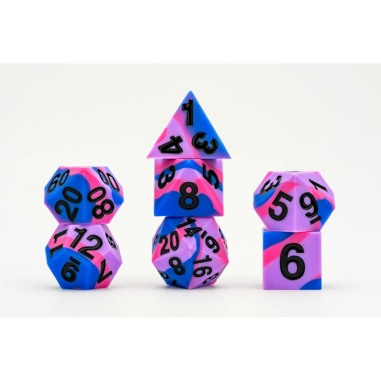 PRIDE SILICONE DICE SET: BISEXUAL