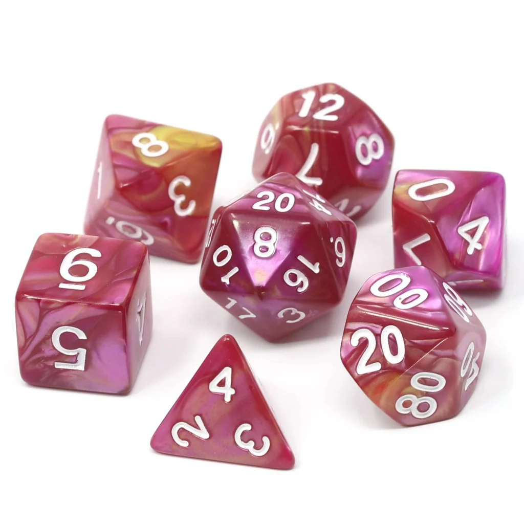 CURSED ROSE 7PC POLY DICE SET