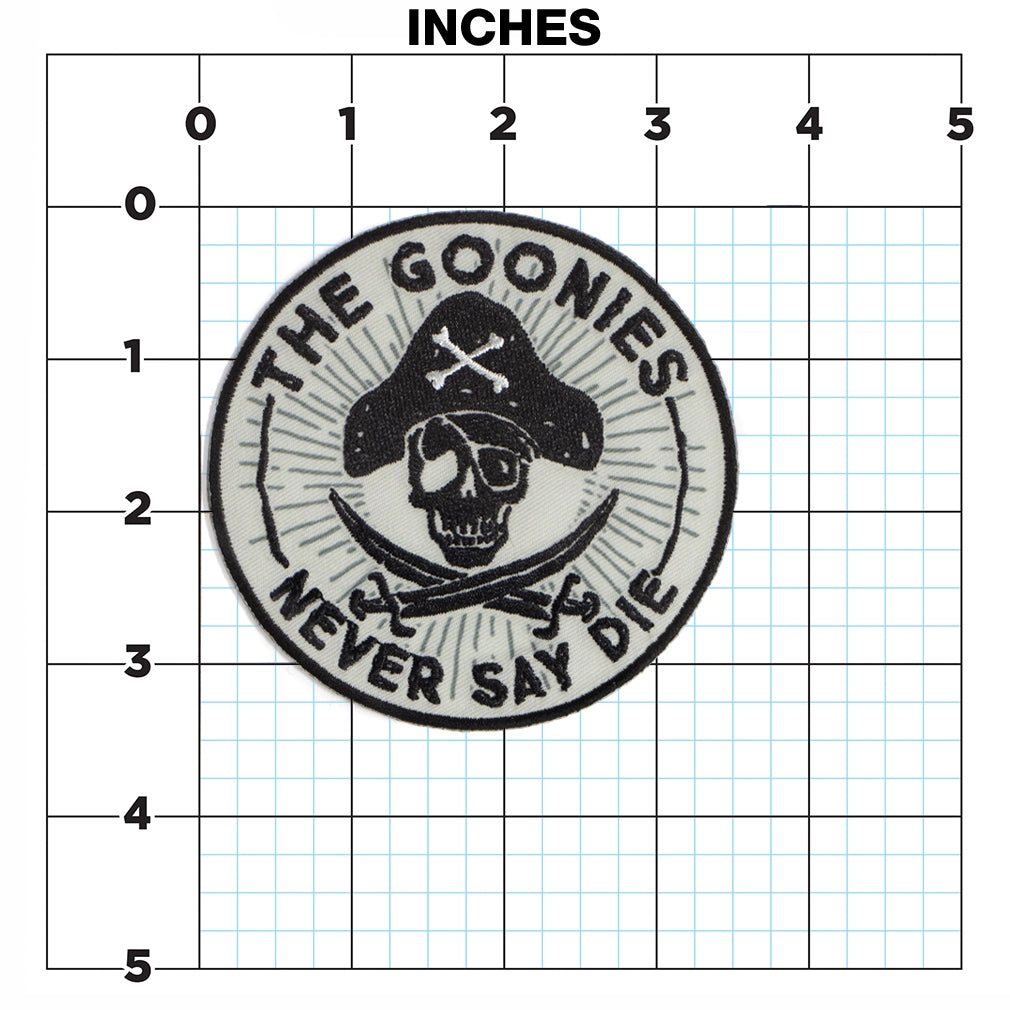 GOONIES NEVER SAY DIE EMBROIDERED IRON-ON PATCH